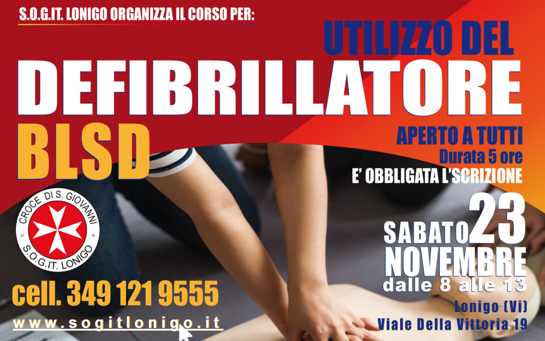 Corso BLSD Sabato 23 Novembre 2019