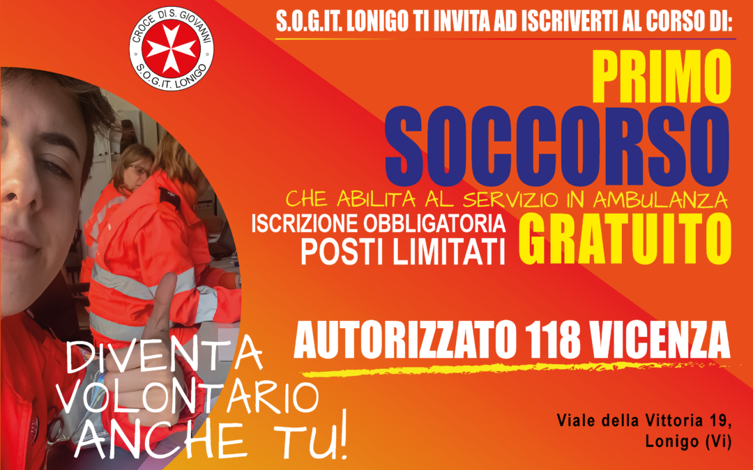 1 Febbraio 2021 – Corso di Primo Soccorso a Lonigo (Vi)