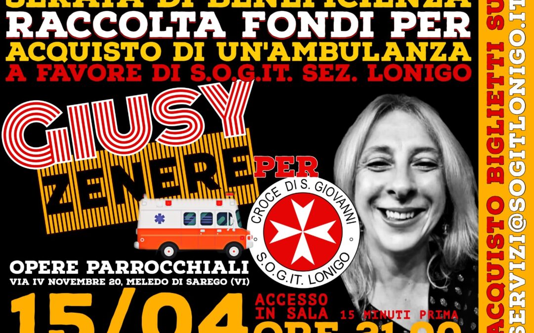 Grande spettacolo di raccolta fondi per l’acquisto di un’ambulanza!