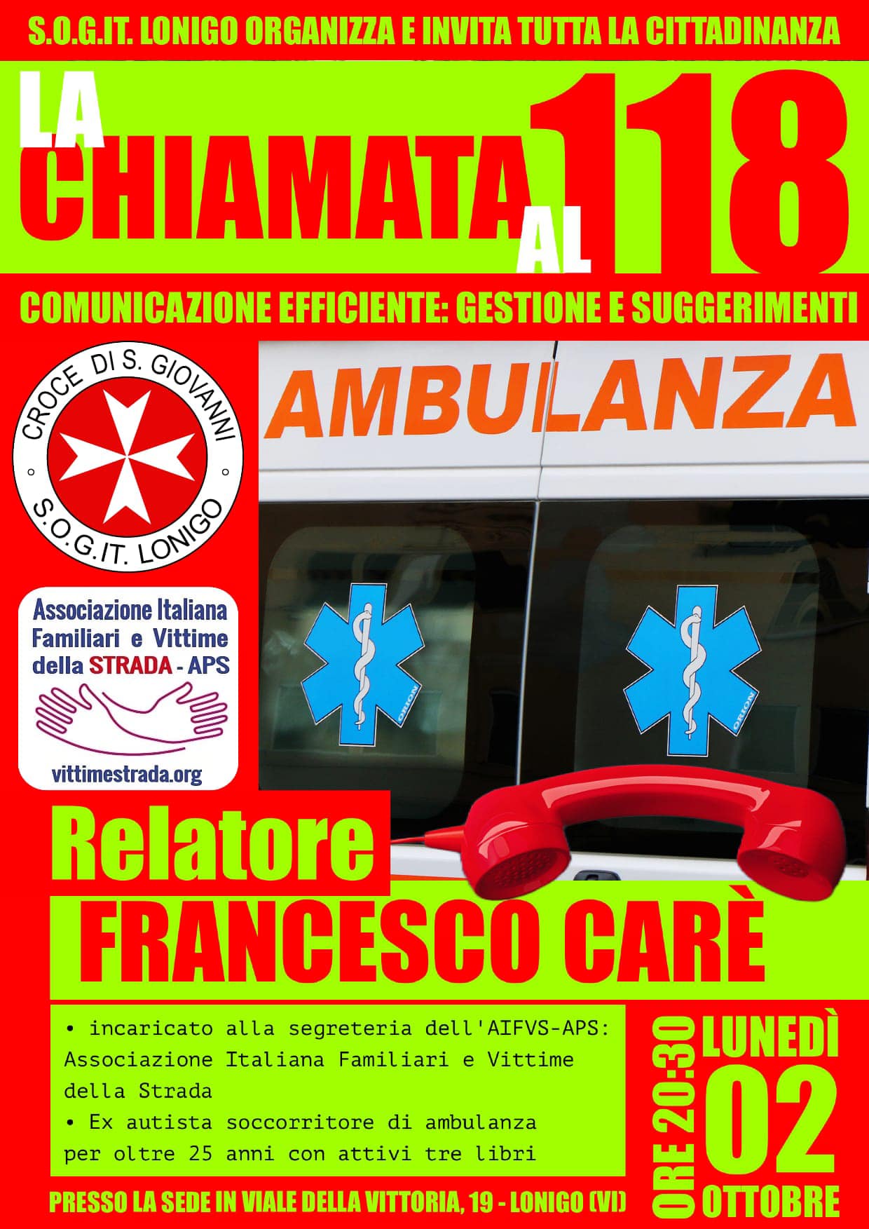 chiamata_118 Locandina corso soccorritore maggio 2023